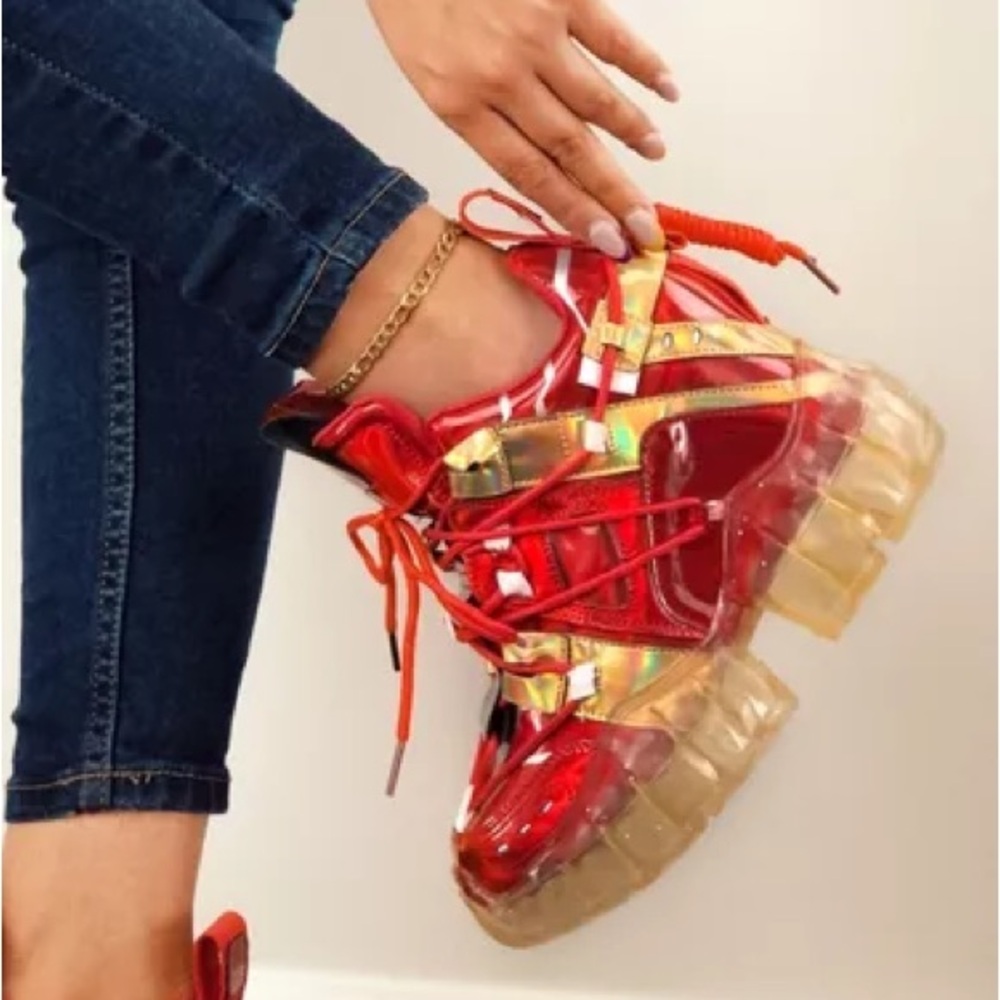 Anthony Wang Red Iron Sneaker Wedge